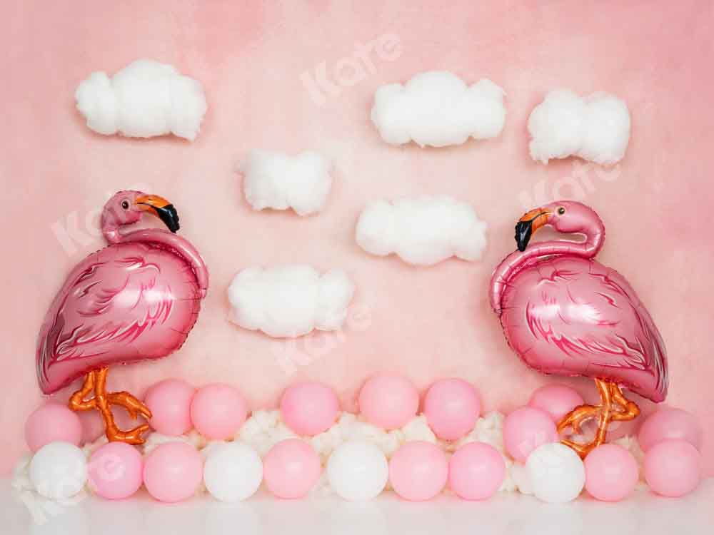 Kate Balloon Flamingo Girl Backdrop Designed by Emetselch