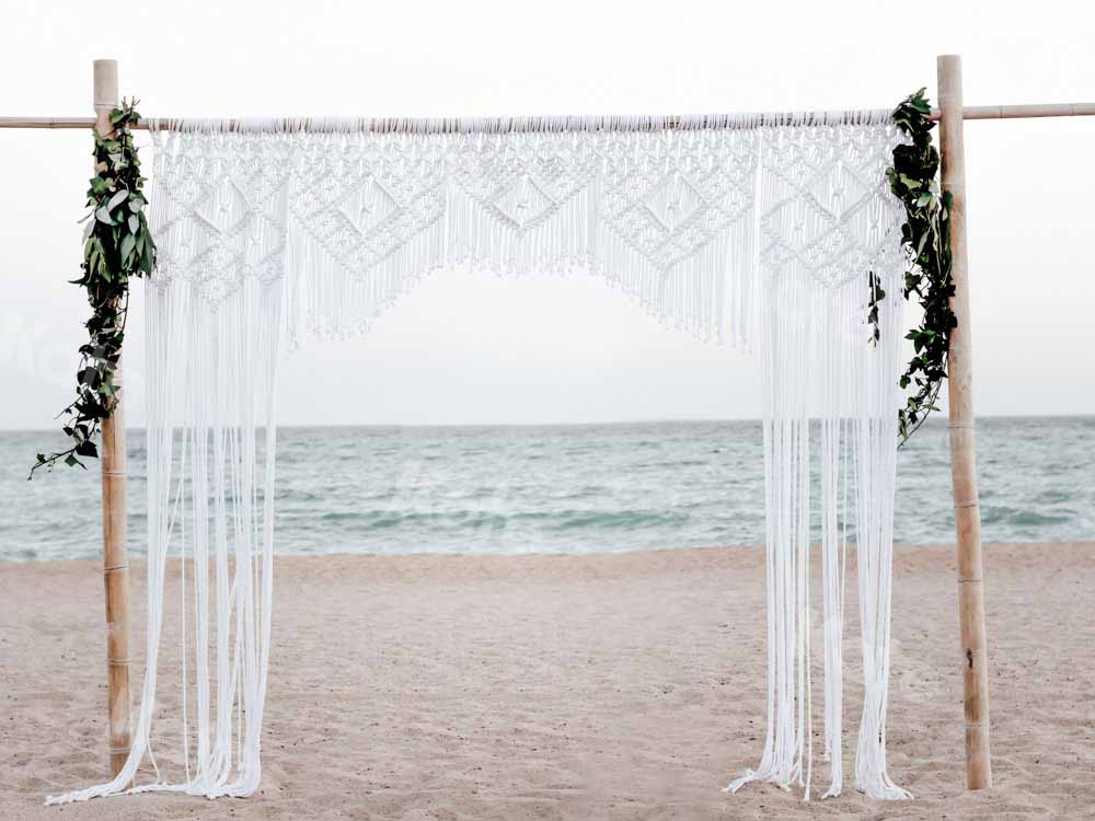 Kate Beach Wedding Backdrop Designed by Chain Photography