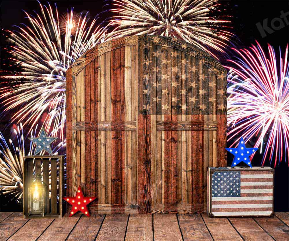 Kate Birthday Fireworks Backdrop Independence Day Designed by Emetselch