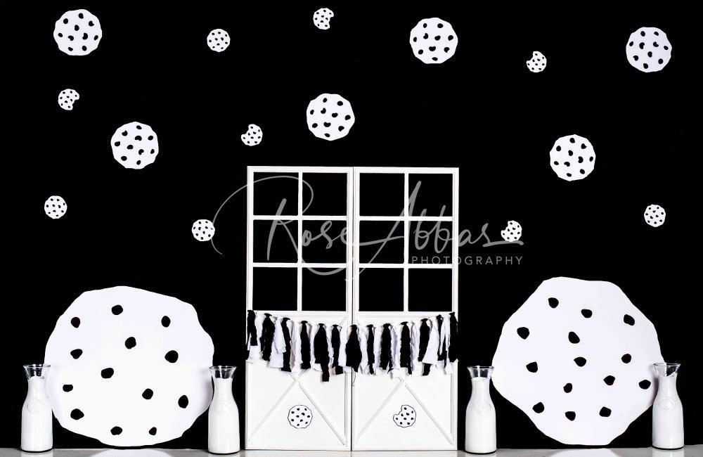 Kate Black White Cookies Backdrop Without Box Cake Smash Designed By Rose Abbas