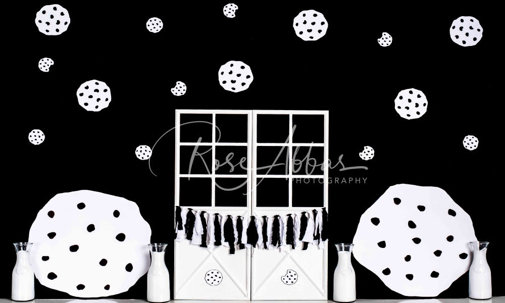 Kate Black White Cookies Backdrop Without Box Cake Smash Designed By Rose Abbas