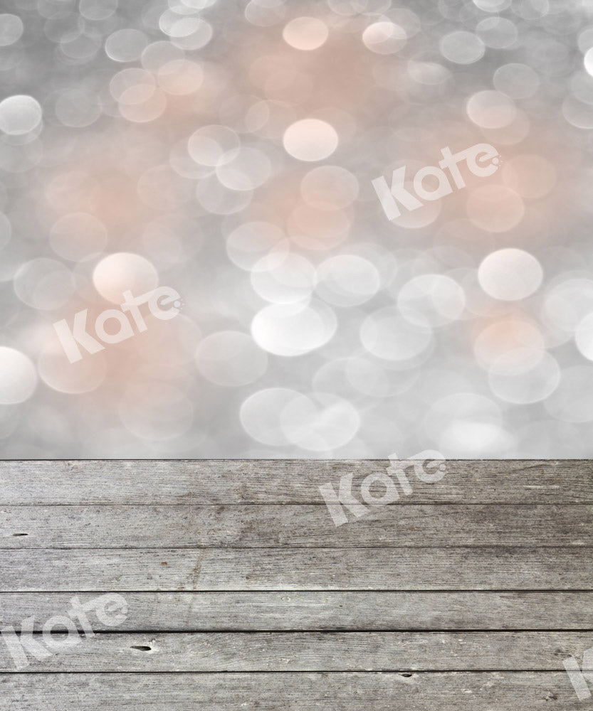 Kate Bokeh Backdrop Gray Wood Splicing Designed by Chain Photography