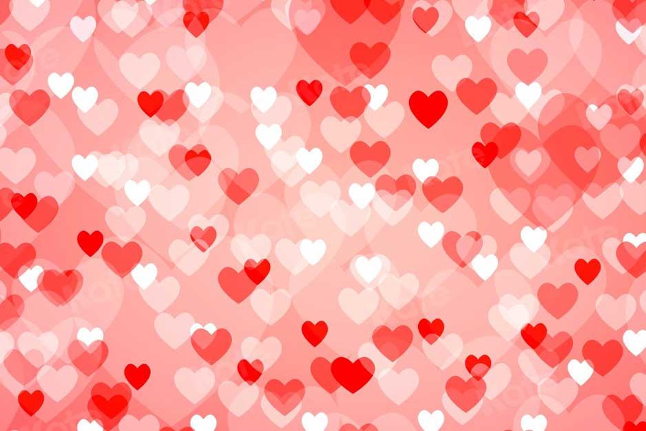 Kate Bokeh Valentine's Day Backdrop Pink Heart for Photography