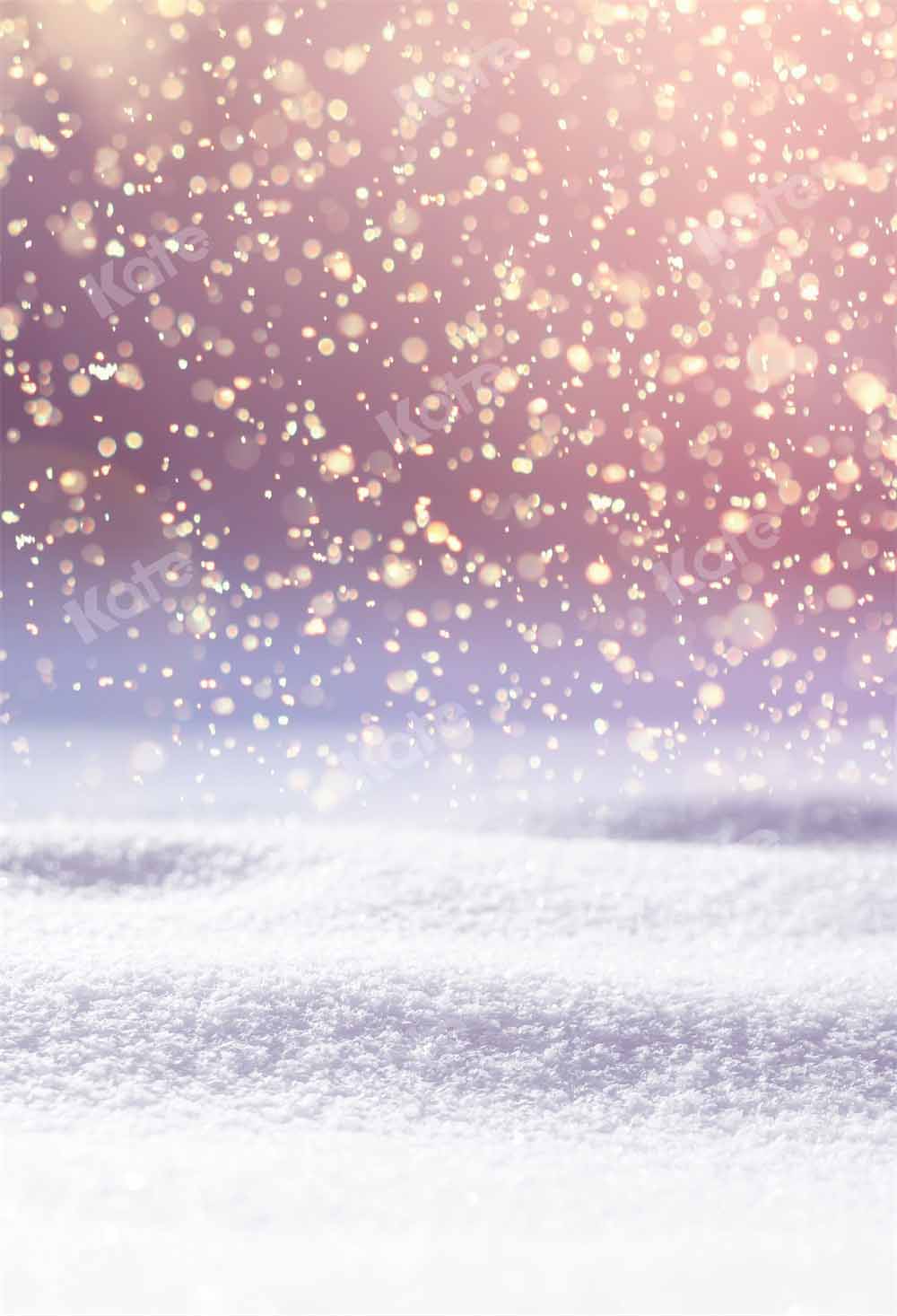 Kate Bokeh Winter Snowflake Backdrop Designed by Chain Photography