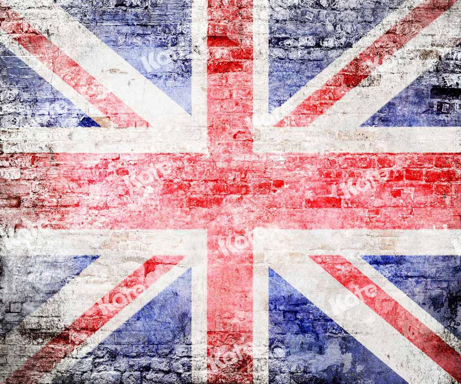 Vintage Grunge British Flag Wall Backdrop
