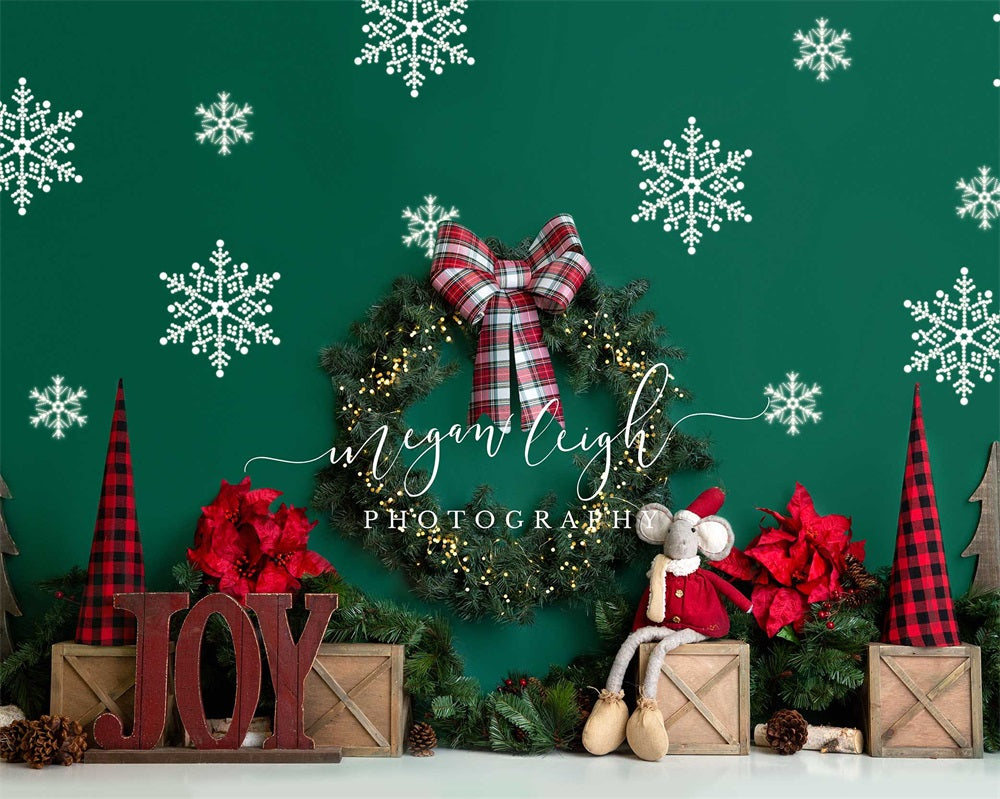 Kate Christmas Joy Backdrop for Photography Designed by Megan Leigh Photography