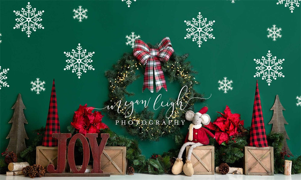 Kate Christmas Joy Backdrop for Photography Designed by Megan Leigh Photography