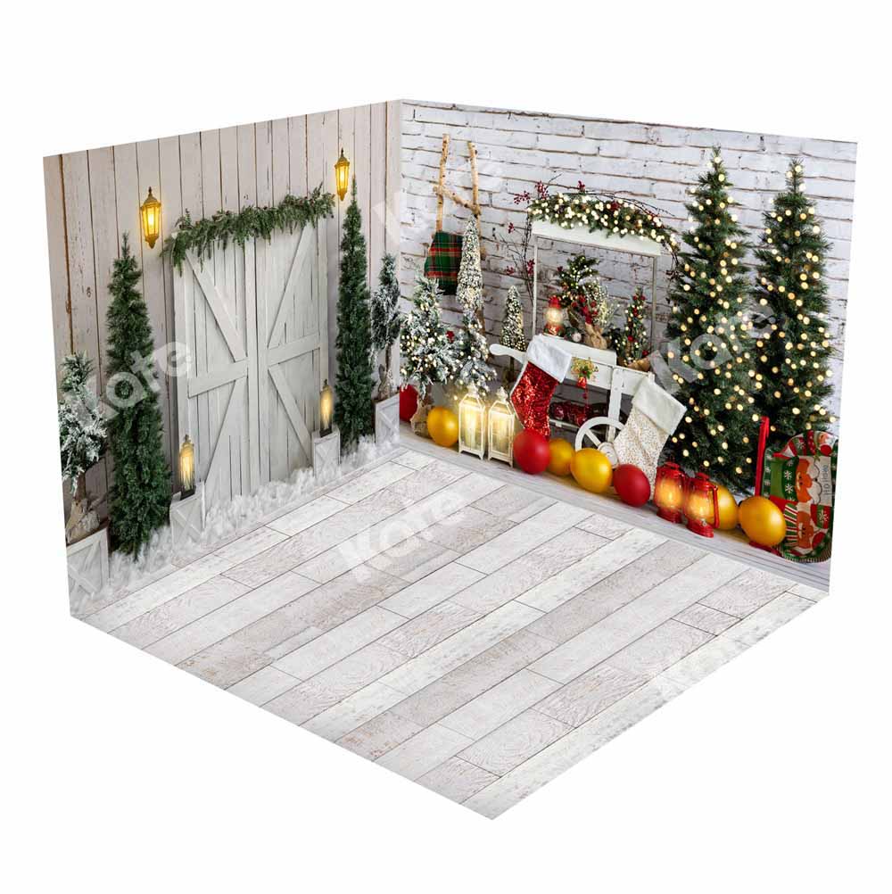 Kate Christmas Tree Trolley Barn Door Room Set(8ftx8ft&10ftx8ft&8ftx10ft)