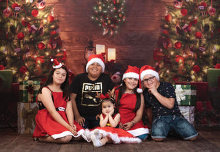 Kate Christmas Tree Wood Printed Backdrop for Photography