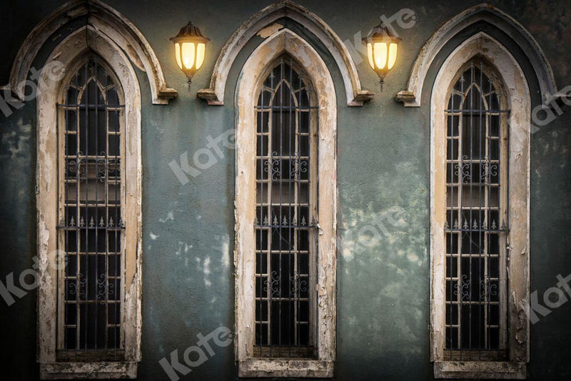 Vintage Gothic Arched Window Backdrop
