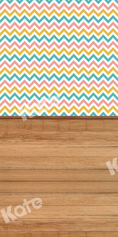 Kate Color Stripes Backdrop Wood Splicing Designed by Chain Photography