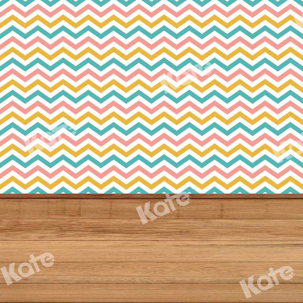 Kate Color Stripes Backdrop Wood Splicing Designed by Chain Photography