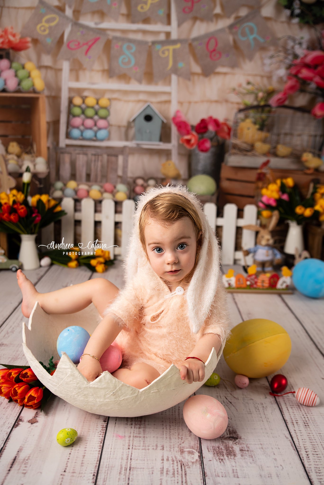 Kate Colorful Eggs Happy Easter Backdrop for Photography