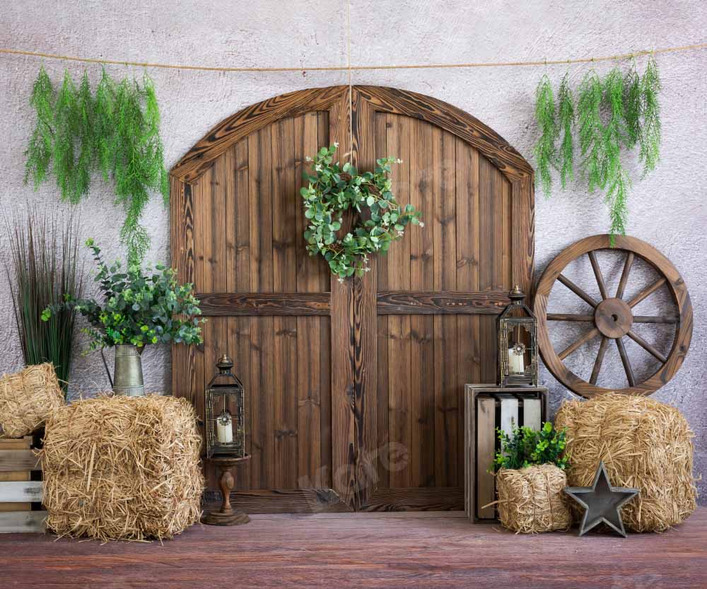 Kate Cowboy Barn Door Backdrop Rural Boy Designed by Emetselch