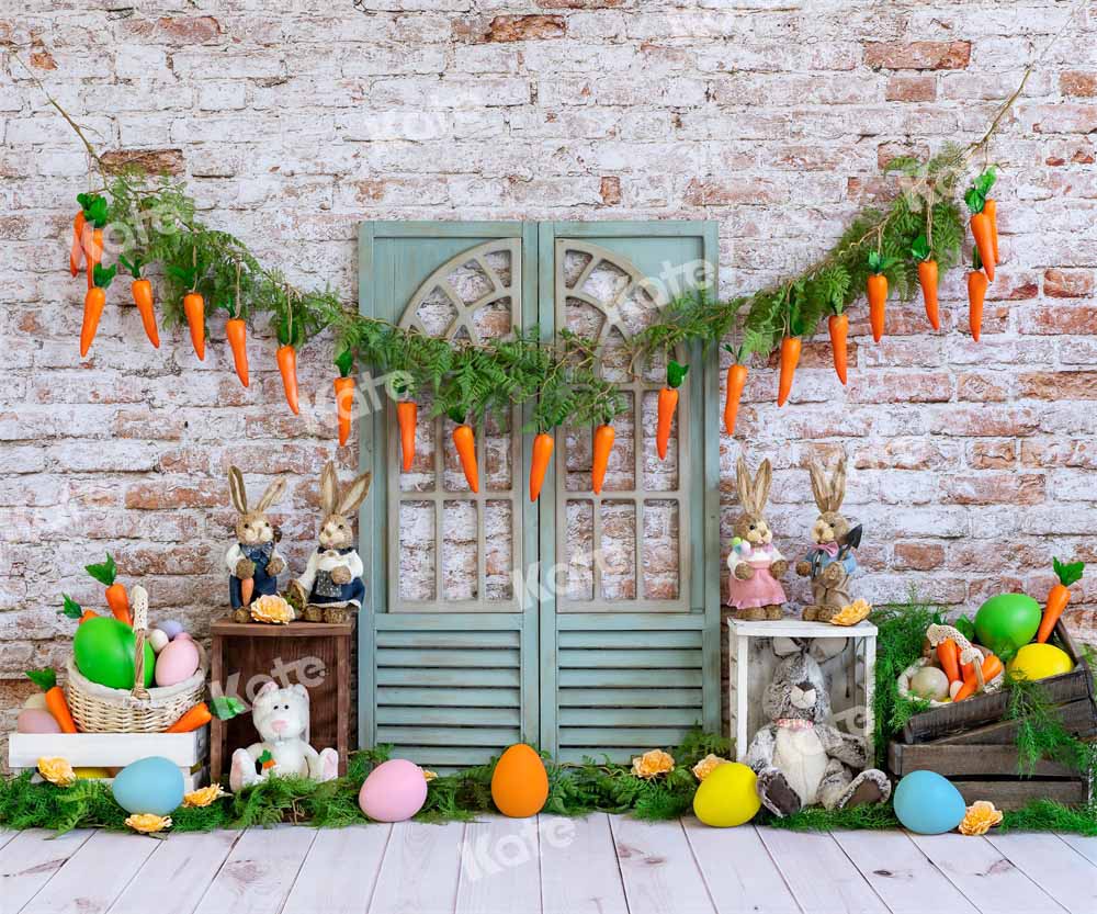 Kate Easter Bunny Backdrop Carrot Designed by Emetselch