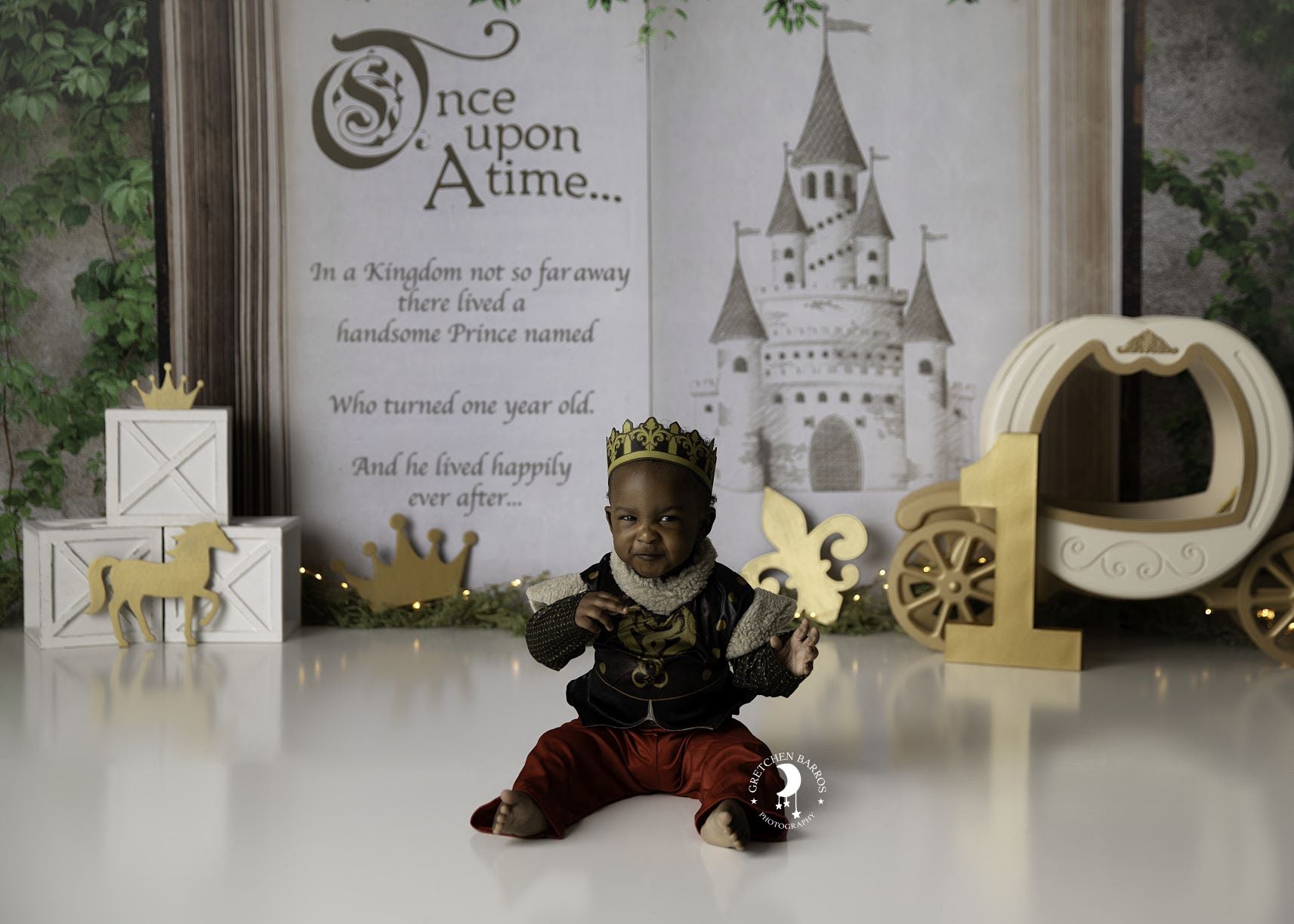 Kate Fairy Tale Once open a time Backdrop Castle Book Story Designed By JS Photography