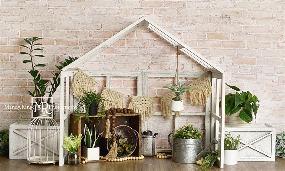 Kate Farmhouse Style Greenhouse Backdrop Designed by Mandy Ringe Photography