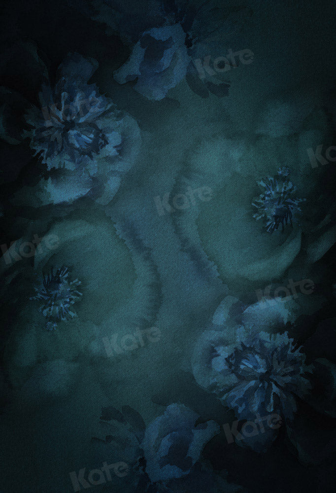 Kate Fine Art Flower Blue-green Backdrop Designed by GQ