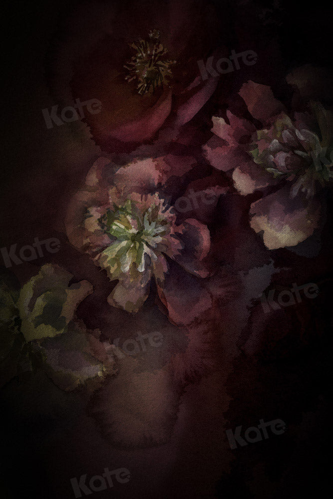 Kate Fine Art Flower Dark Tone Backdrop Designed by GQ