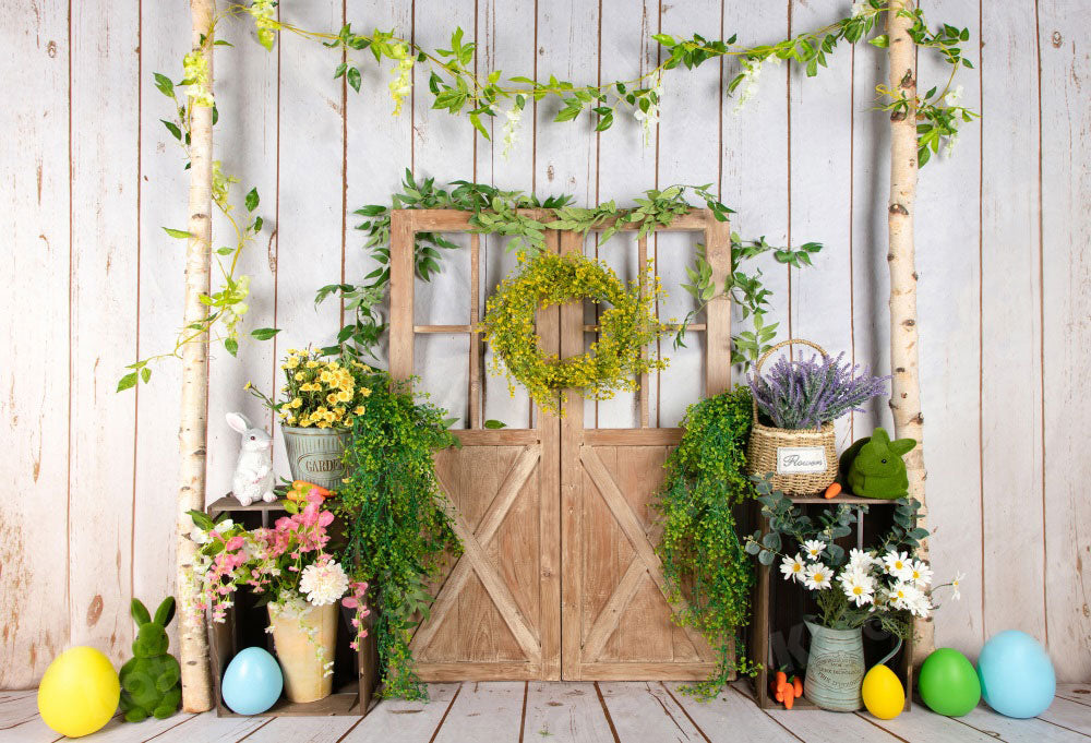 Kate Floral Barn Door Easter Backdrop Designed by Jia Chan Photography - Kate Backdrop