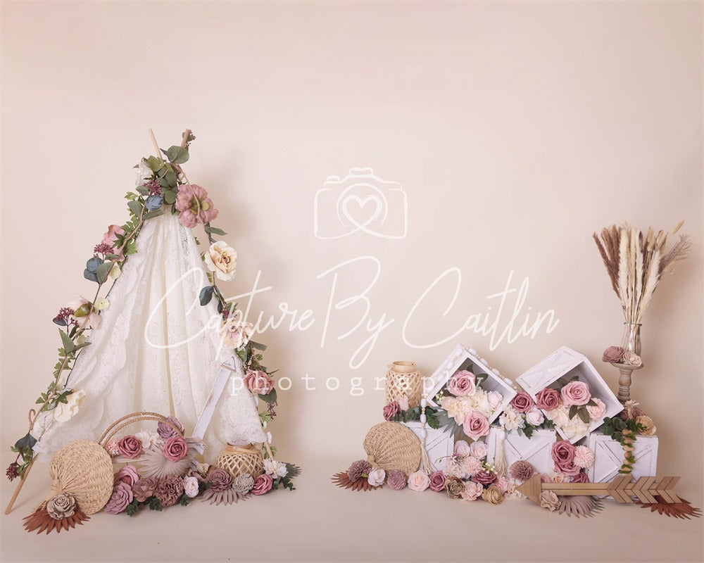 Kate Floral Boho Backdrop Designed by Caitlin Lynch