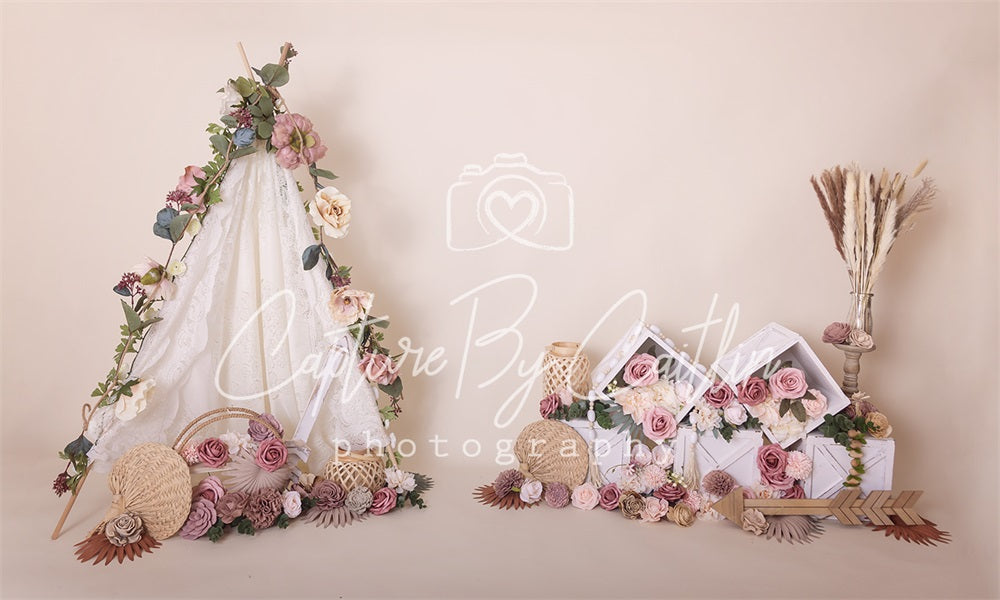 Kate Floral Boho Backdrop Designed by Caitlin Lynch