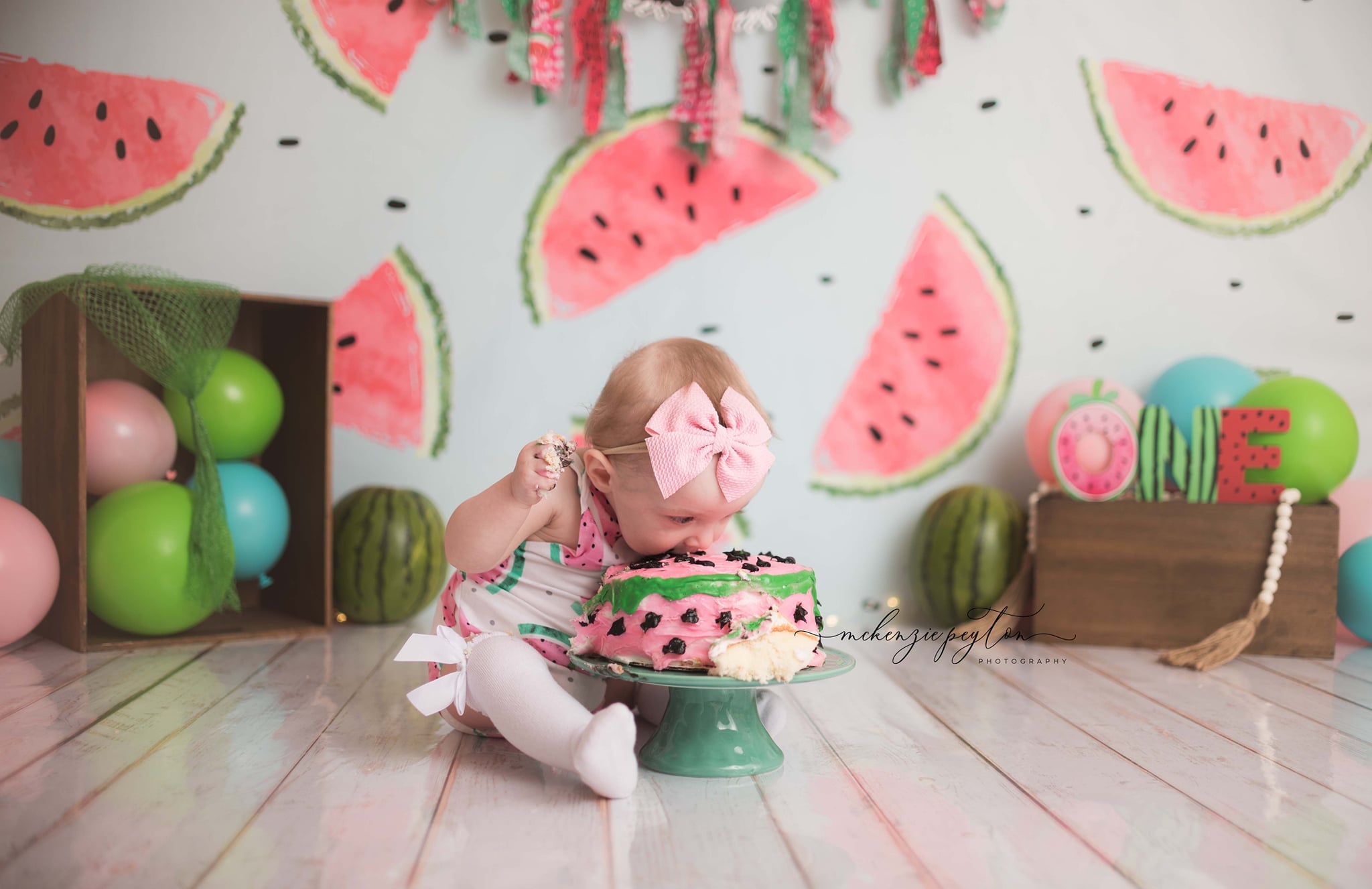 Kate Fresh Background Summer Watermelon Backdrop cake smash/birthday