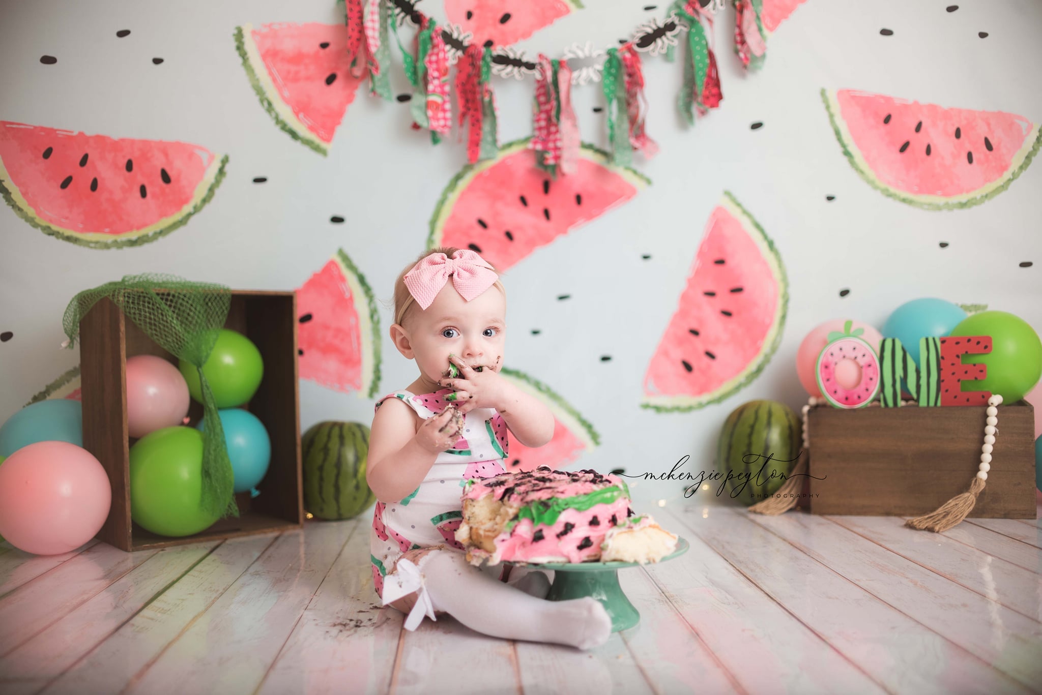Kate Fresh Background Summer Watermelon Backdrop cake smash/birthday