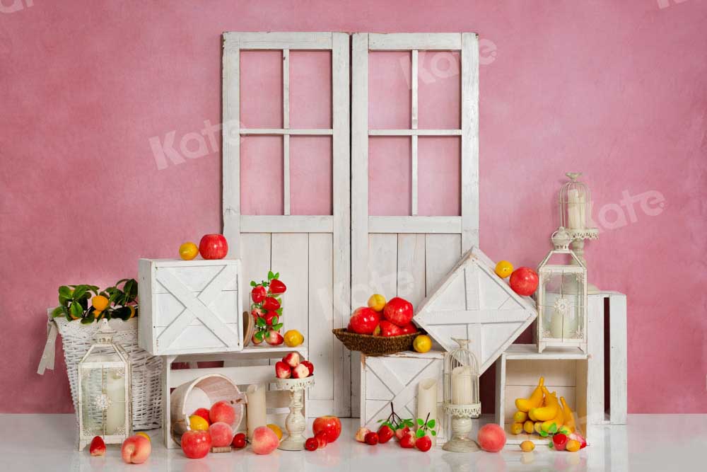 Kate Fruit Party Backdrop White Barn Door Designed by Emetselch