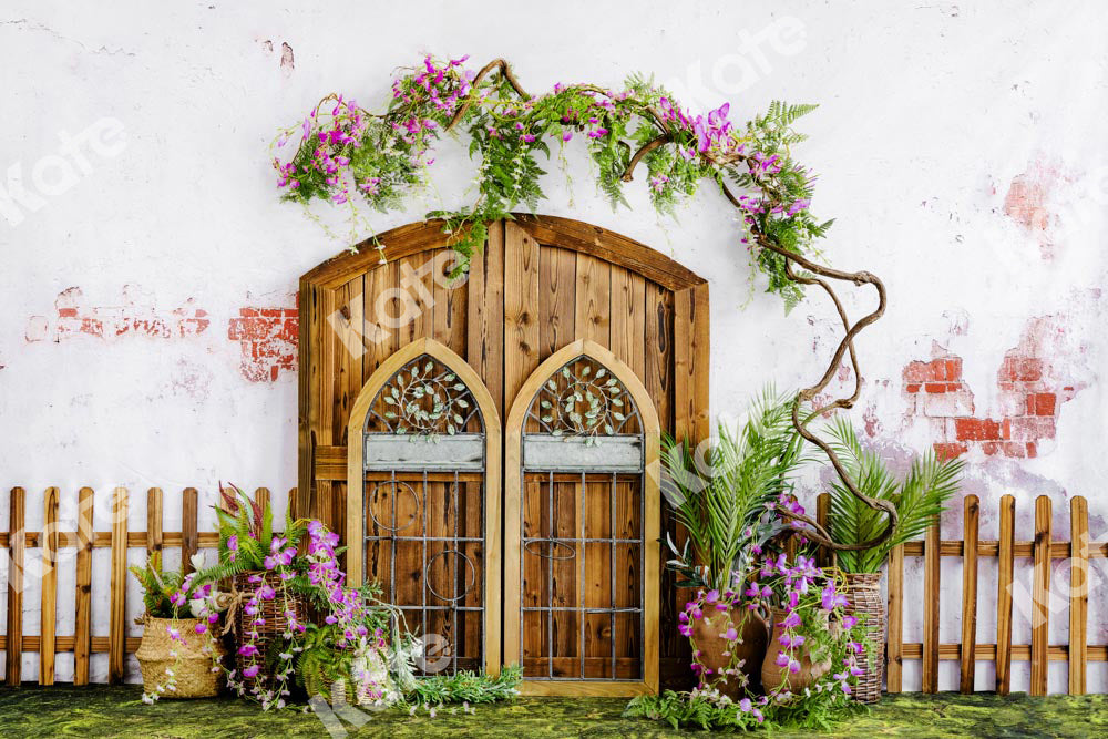 Kate Garden Gate Backdrop Wisteria Flower Designed by Uta Mueller Photography