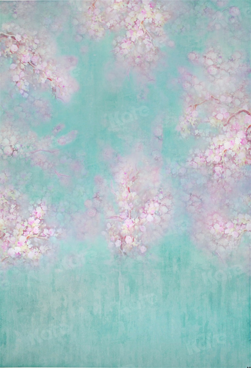 Kate Green Spring Backdrop For Photography Studio Florals Background - Katebackdrop