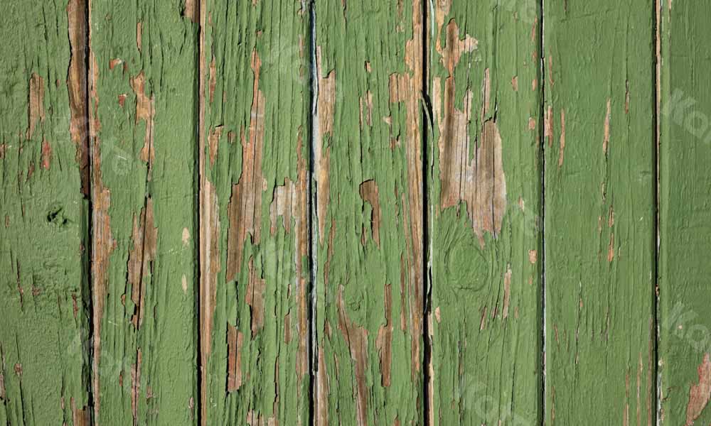 Kate Green Wood Grain Backdrop Texture Shabby Rubber Floor Mat