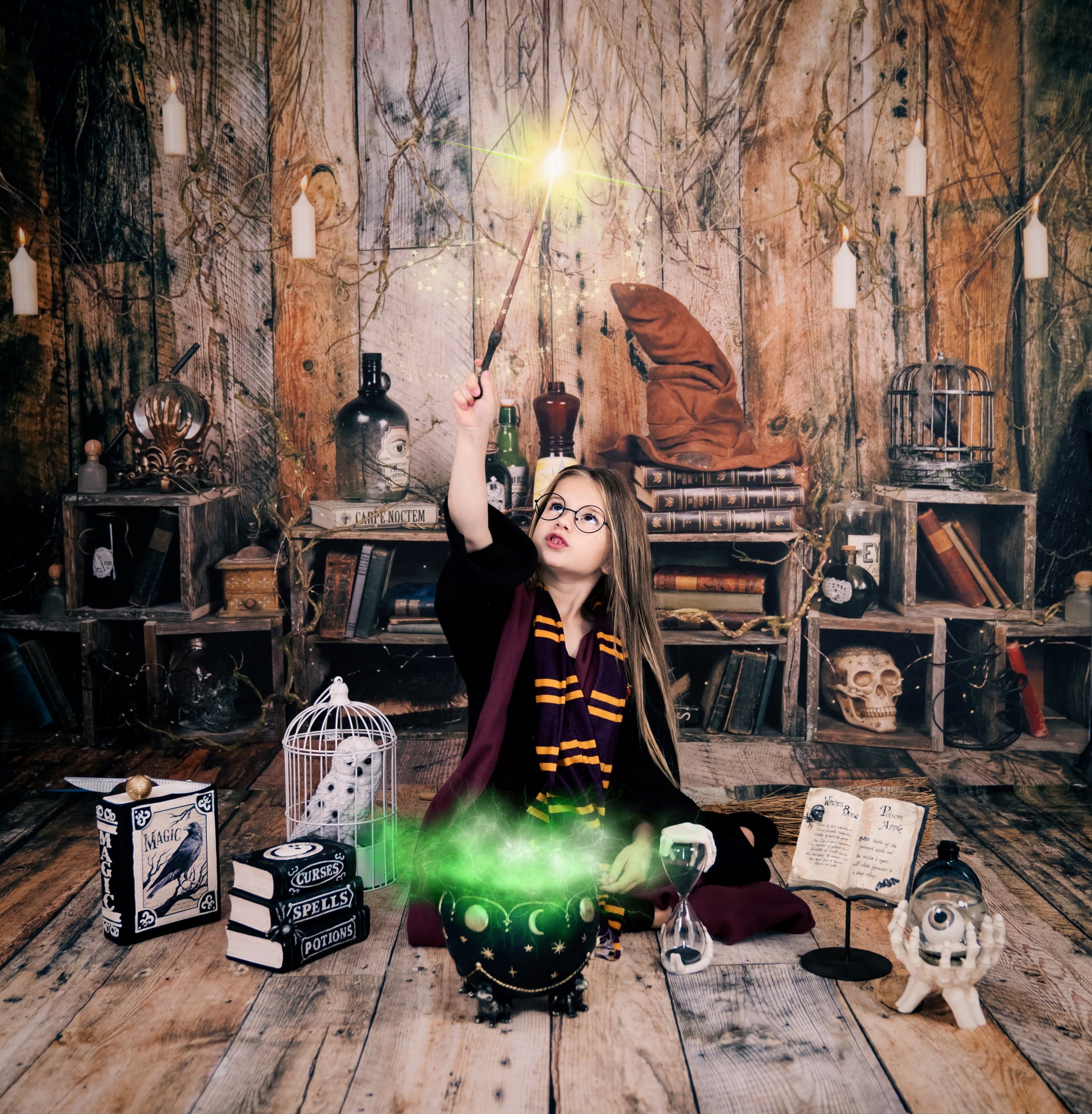 Kate Halloween Magic Fairytale Backdrop Designed by Arica Kirby