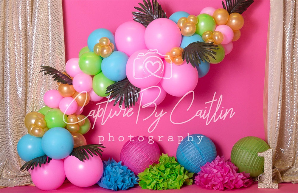 Kate Hawaiian Balloon Garland Backdrop Designed by Caitlin Lynch