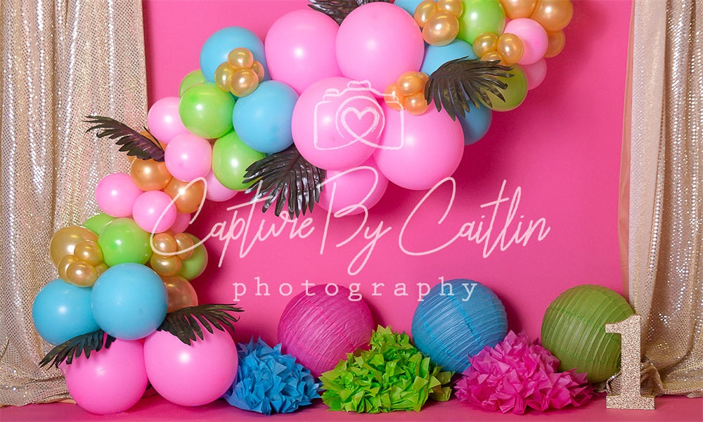 Kate Hawaiian Balloon Garland Backdrop Designed by Caitlin Lynch