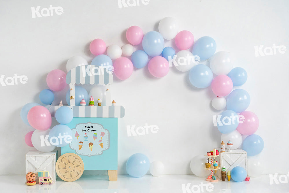 Kate Ice Cream Party Backdrop Balloon Designed by Uta Mueller Photography