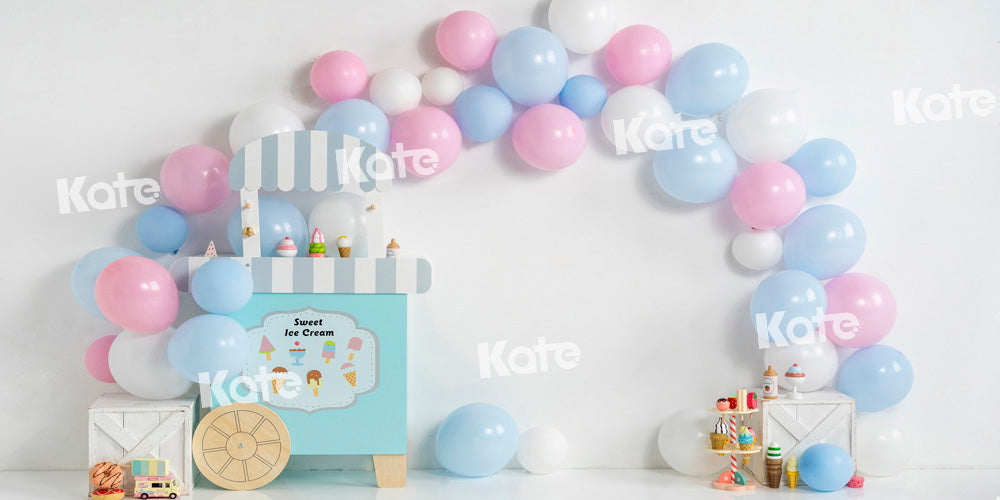Kate Ice Cream Party Backdrop Balloon Designed by Uta Mueller Photography