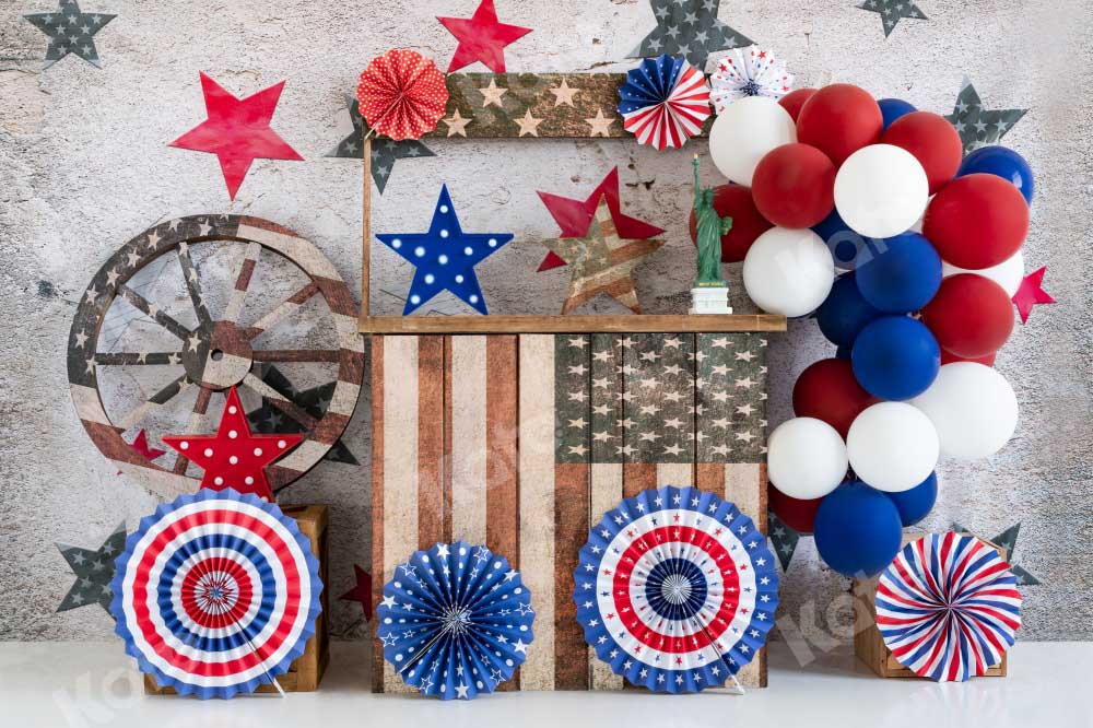 Kate Independence Day Backdrop Balloon Birthday Designed by Emetselch