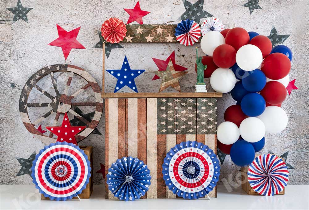 Kate Independence Day Backdrop Balloon Birthday Designed by Emetselch