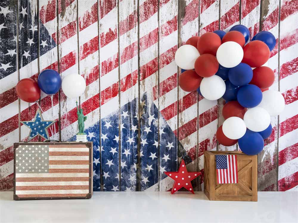 Kate Independence Day Backdrop Birthday Balloon Designed by Uta Mueller Photography