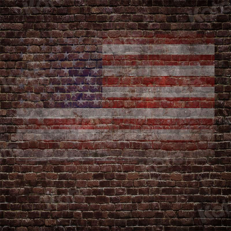 Kate Independence Day Backdrop Brick Wall for Photography