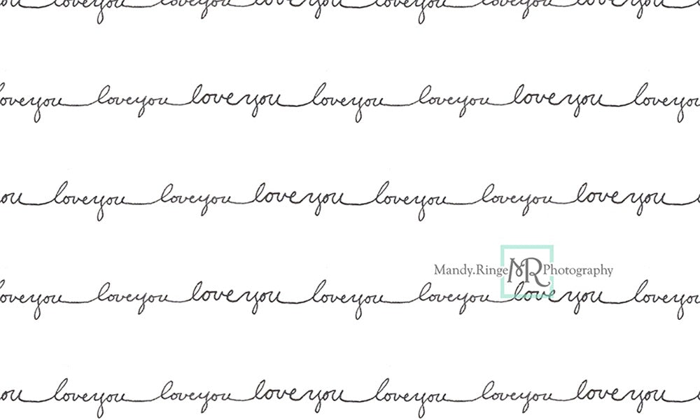 Kate Love You Script Backdrop Designed by Mandy Ringe Photography