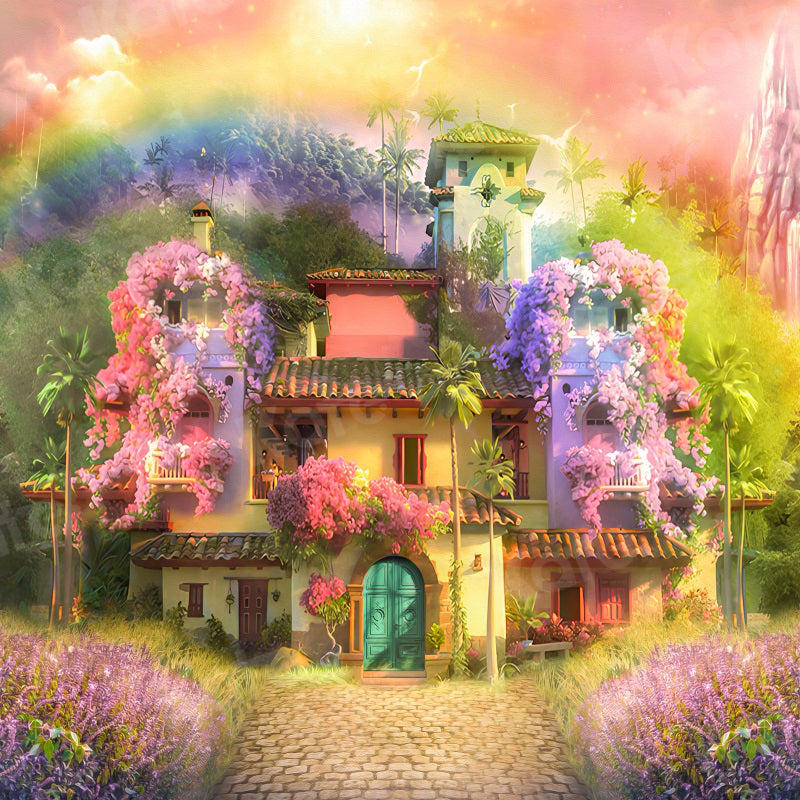 Kate Magic Flower Hut Backdrop Rainbow Wonderland Designed by Uta Mueller Photography