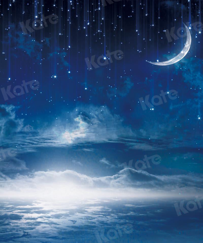 Kate Night Sky Backdrop Cloud Moon and Star Children - Katebackdrop