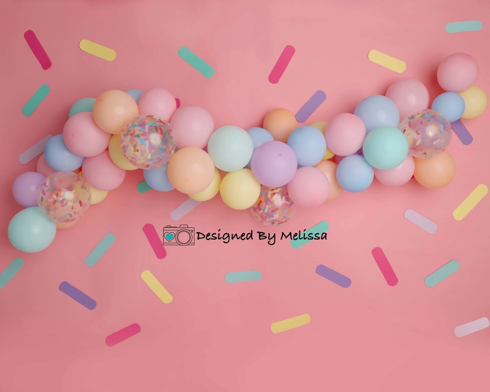 Kate Pastel Balloon Sprinkles Backdrop Designed by Melissa King