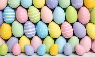 Sfondo di uova di Pasqua pastello per fotografia progettato da Kerry Anderson