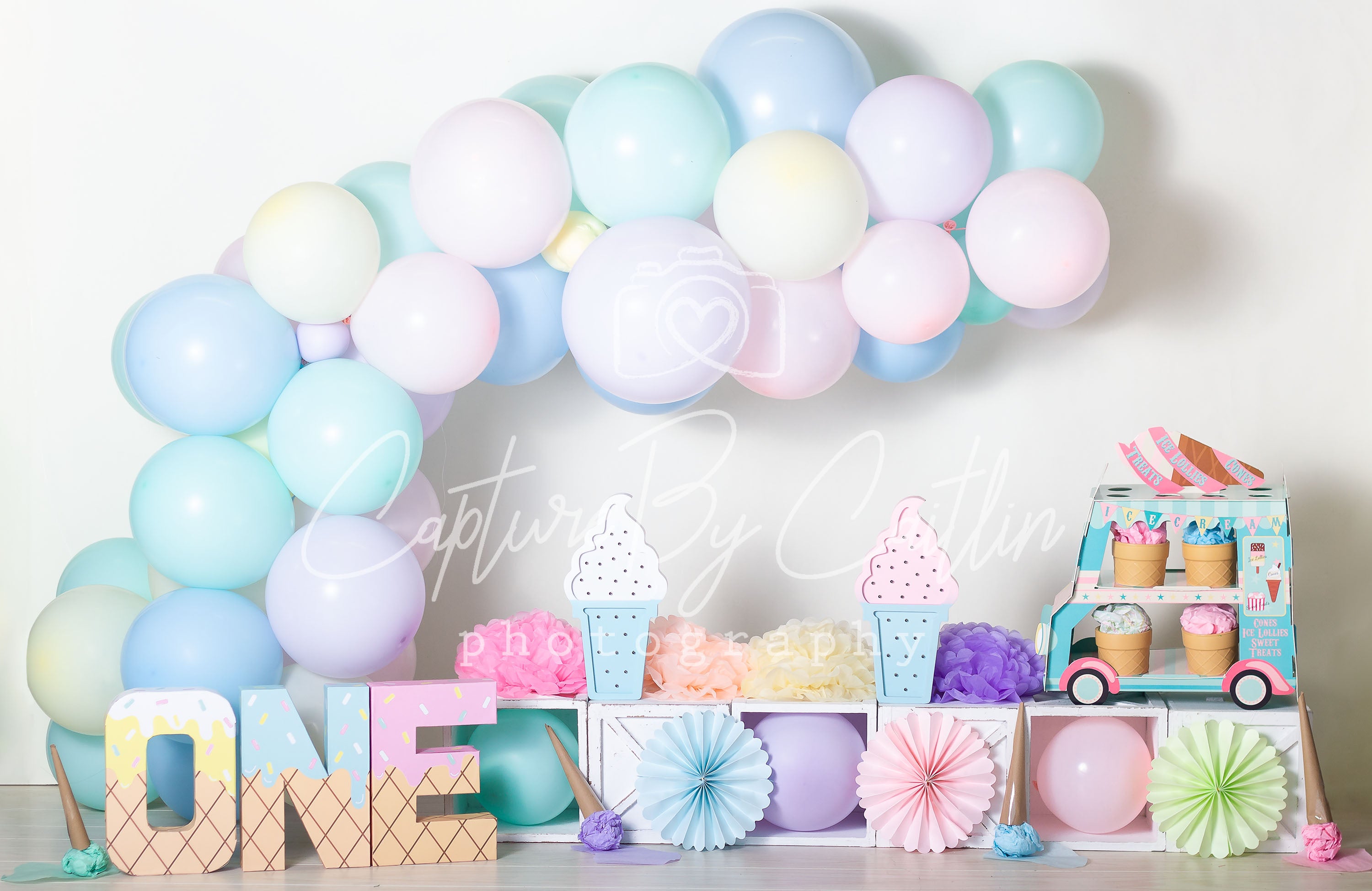 Kate Pastel Ice Cream Backdrop Designed by Caitlin Lynch