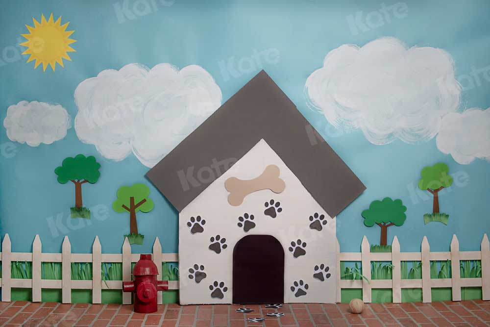 Kate Pet Park Sky and Clouds Spring Tree Children Backdrop for Photography Designed by Erin Larkins