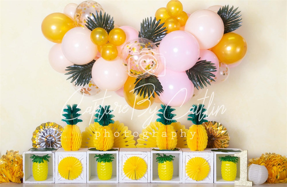 Kate Pineapple Balloon Garland Backdrop Designed by Caitlin Lynch