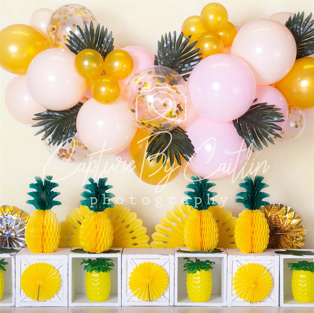 Kate Pineapple Balloon Garland Backdrop Designed by Caitlin Lynch